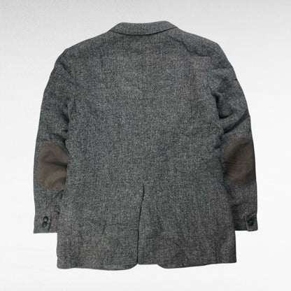 Harris Tweed Wool Tailored Jacket Gray Size M