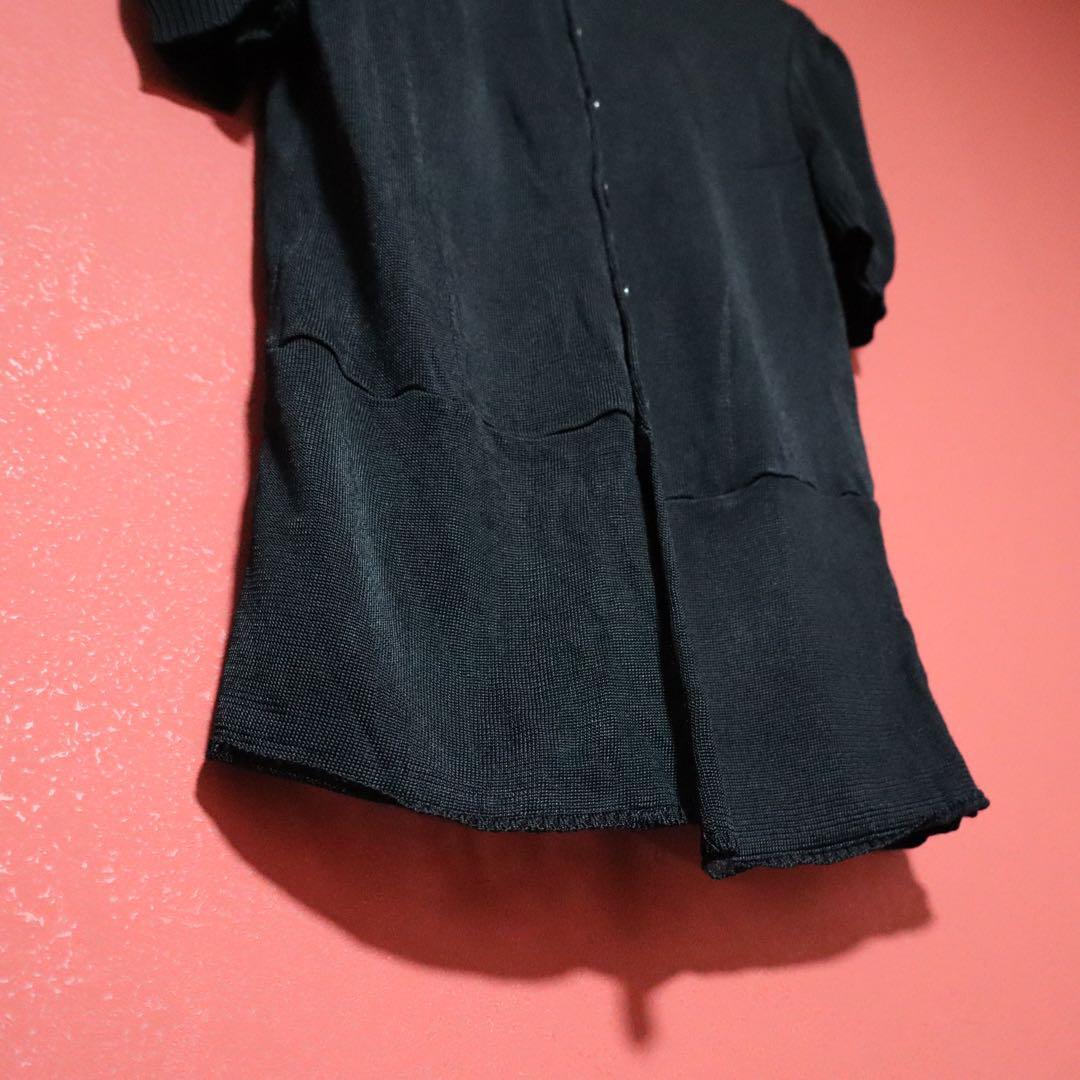 Comme des Garcons tricot Black Rayon Short Sleeve Size FREE
