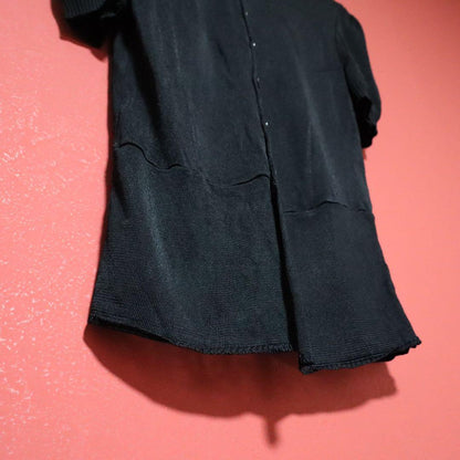 Comme des Garcons tricot Black Rayon Short Sleeve Size FREE