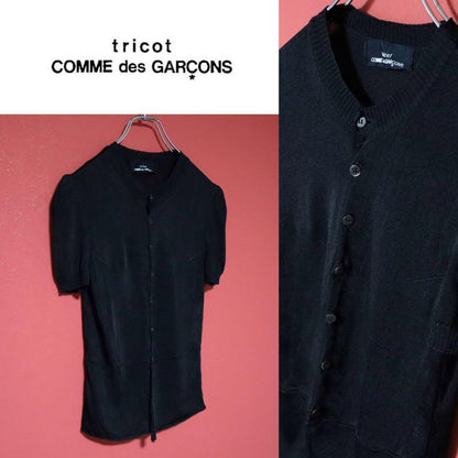 Comme des Garcons tricot Black Rayon Short Sleeve Size FREE