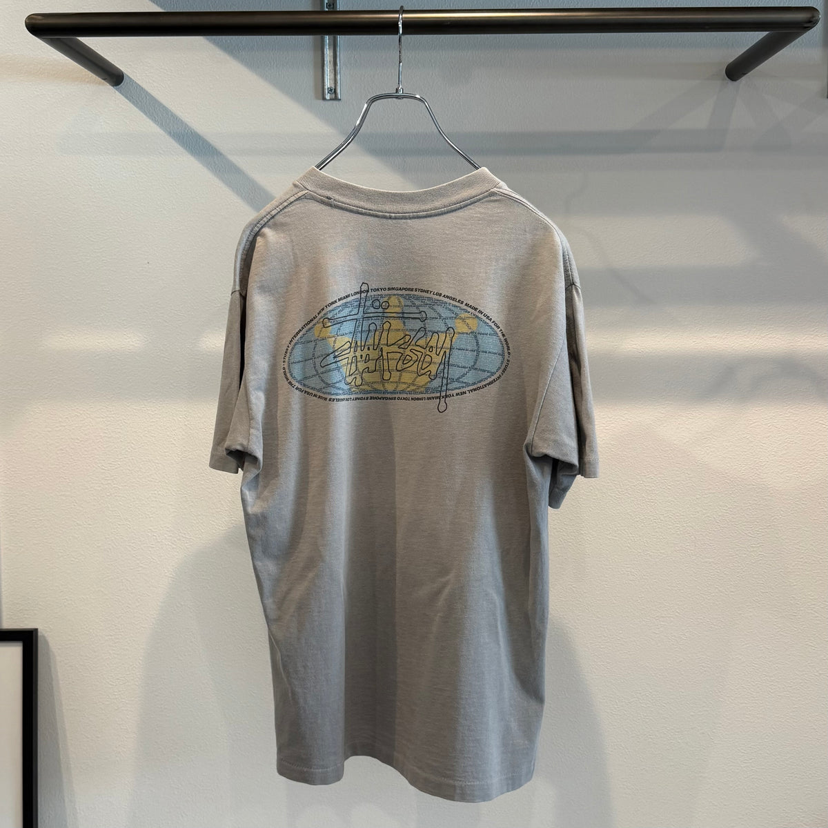 Stussy Vintage 90s-00s graphic print tee Gray Size M