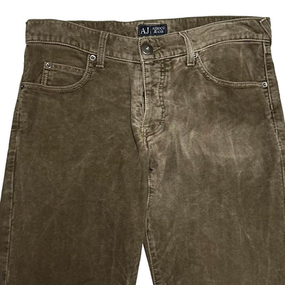 ARMANI JEANS 2000s Herringbone Denim Brown Size 31