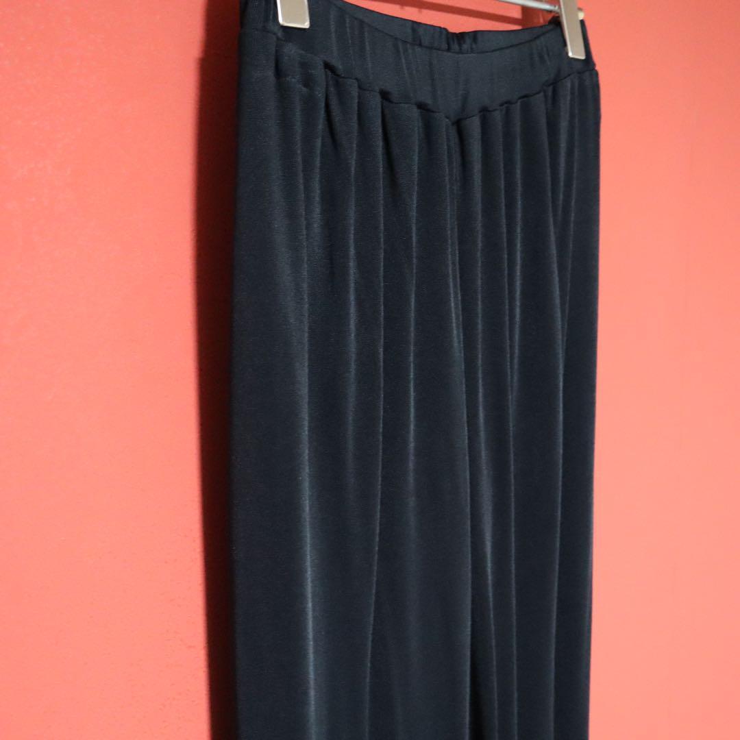 Issey Miyake 90s Rayon Lustrous Draped Pants Blue Size M