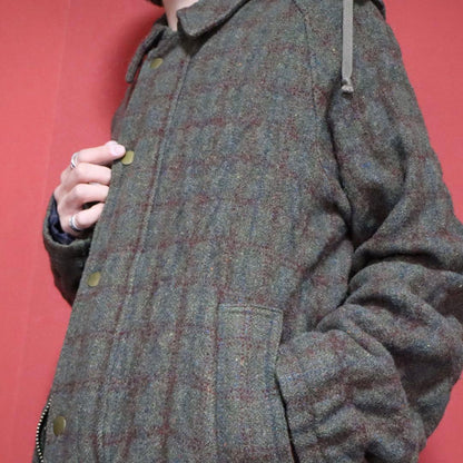 Comme des Garcons Homme 04AW Green Hooded Double Zip Size L