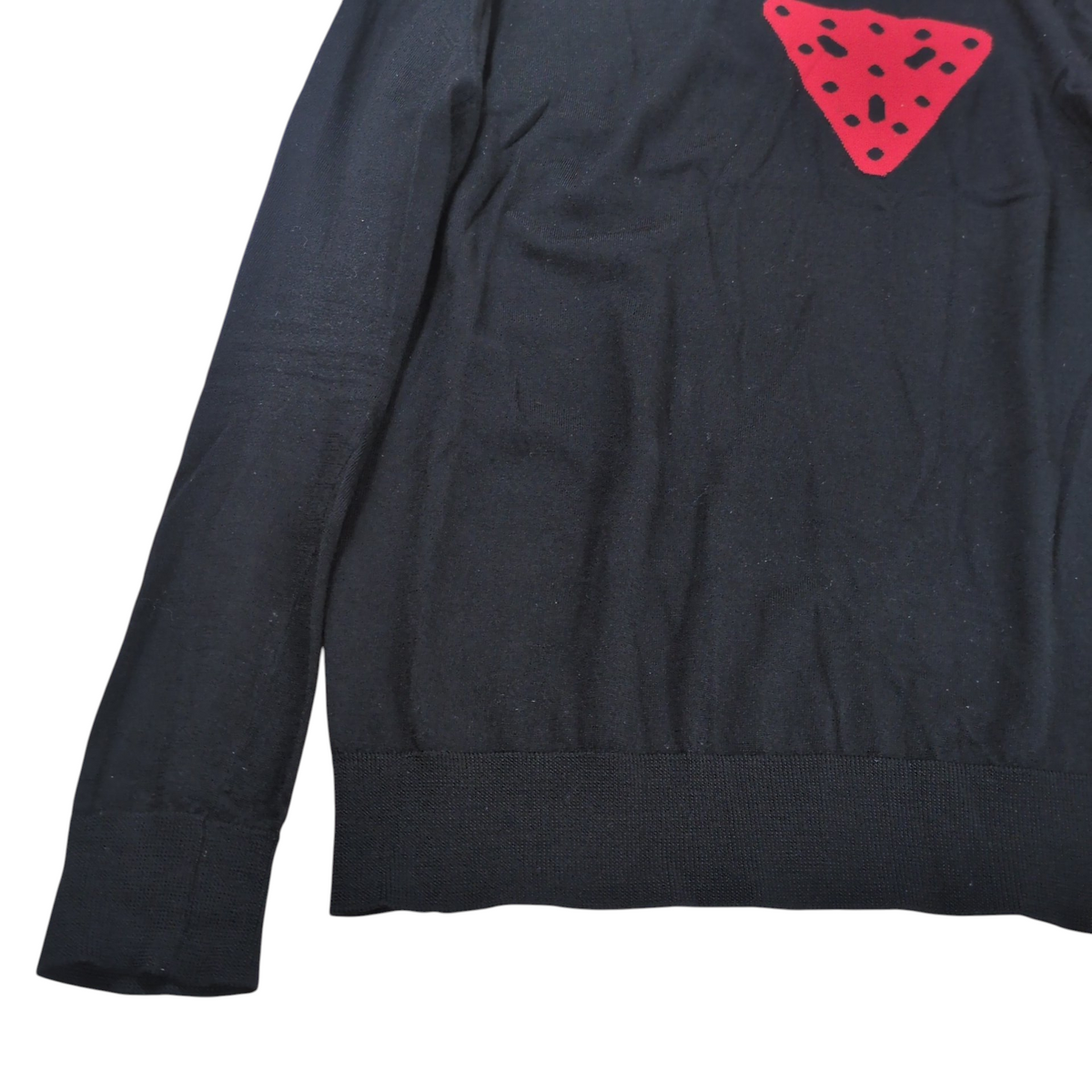 LOEWE Black Triangle Design Merino Wool Sweater Size XS