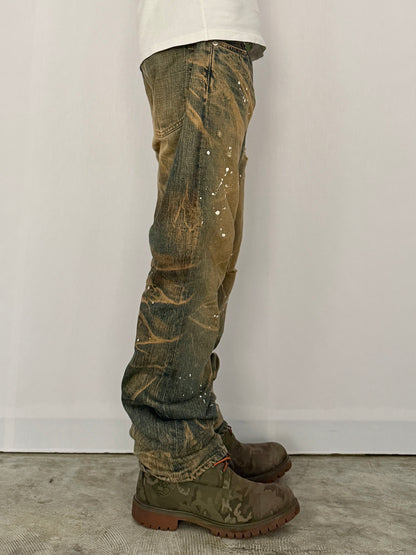 Swagger Brown Damaged Jeans Size 32