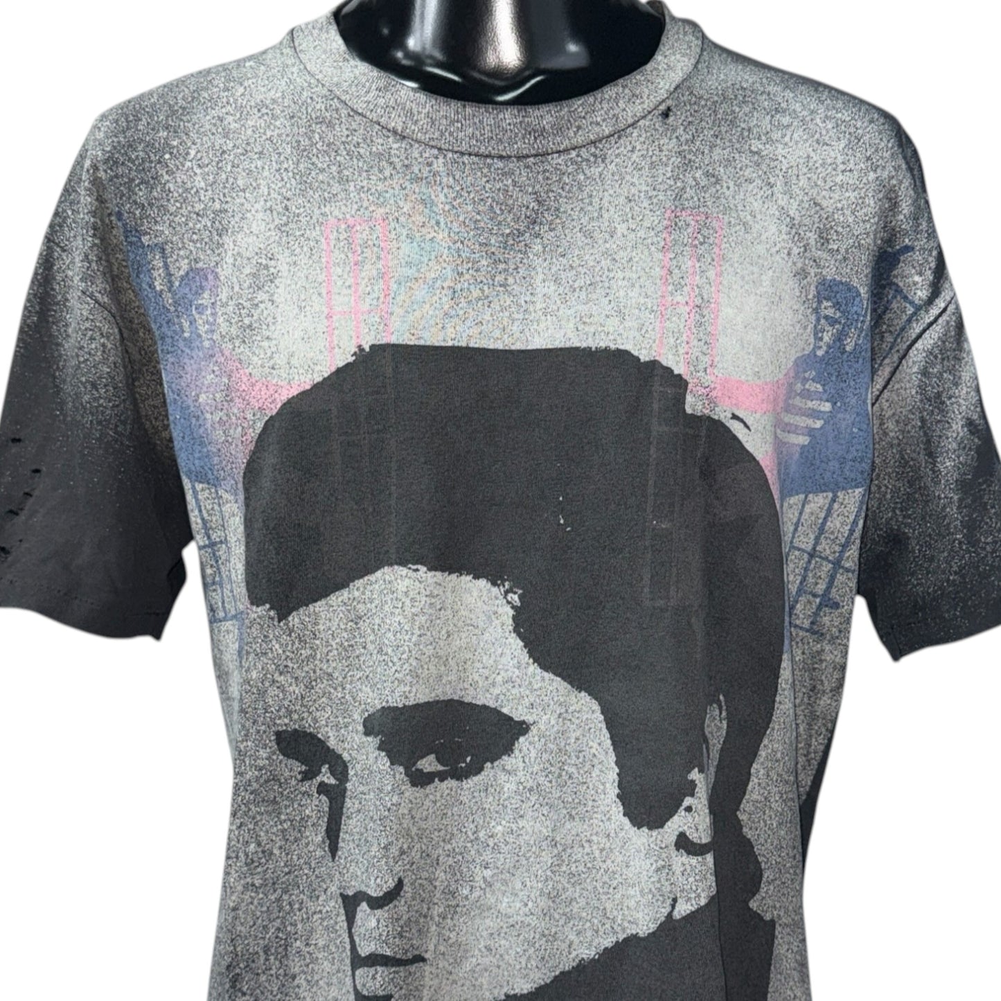 ELVIS PRESLEY 90s ALL OVER PRINT T-Shirt Size XL