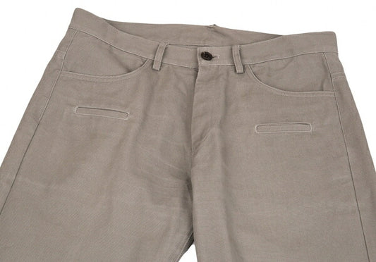 Y's Gray Cotton Canvas Pocket Design Pants Size 3