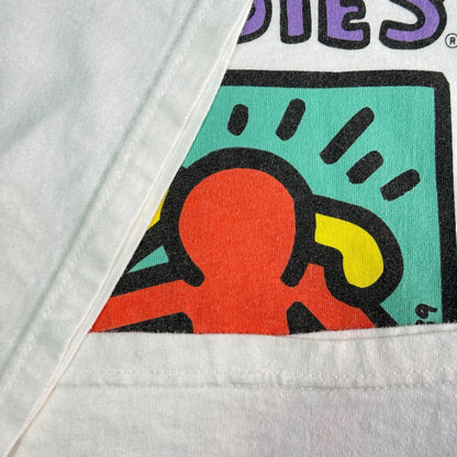 KEITH HARING "BEST BUDDIES" Art T-Shirt Red Size L