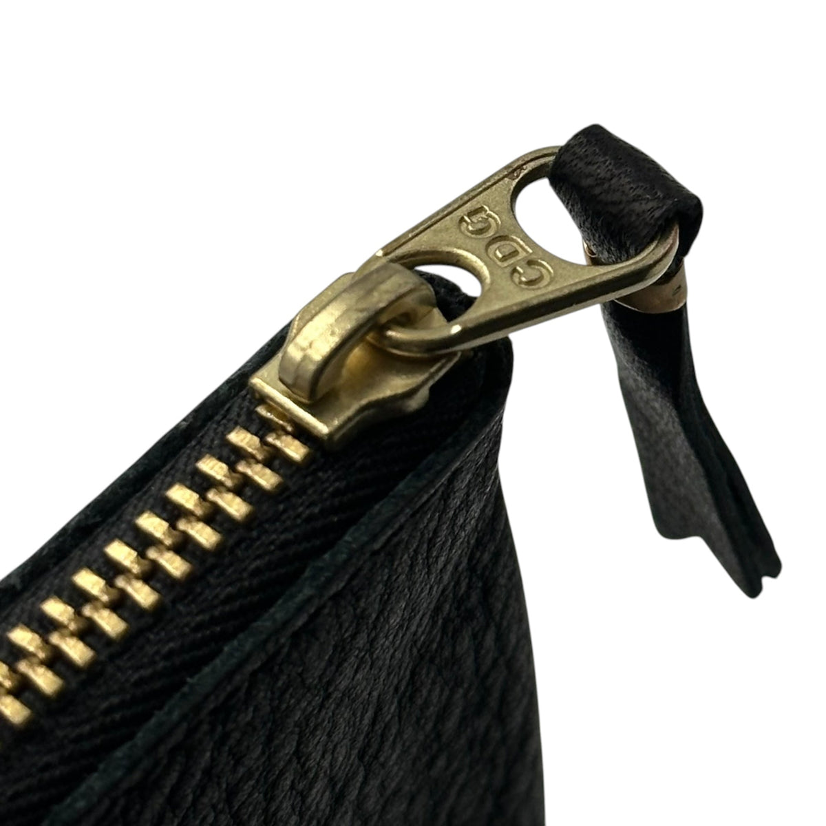 COMME des GARCONS Washed Leather Zip Wallet Black Size FREE