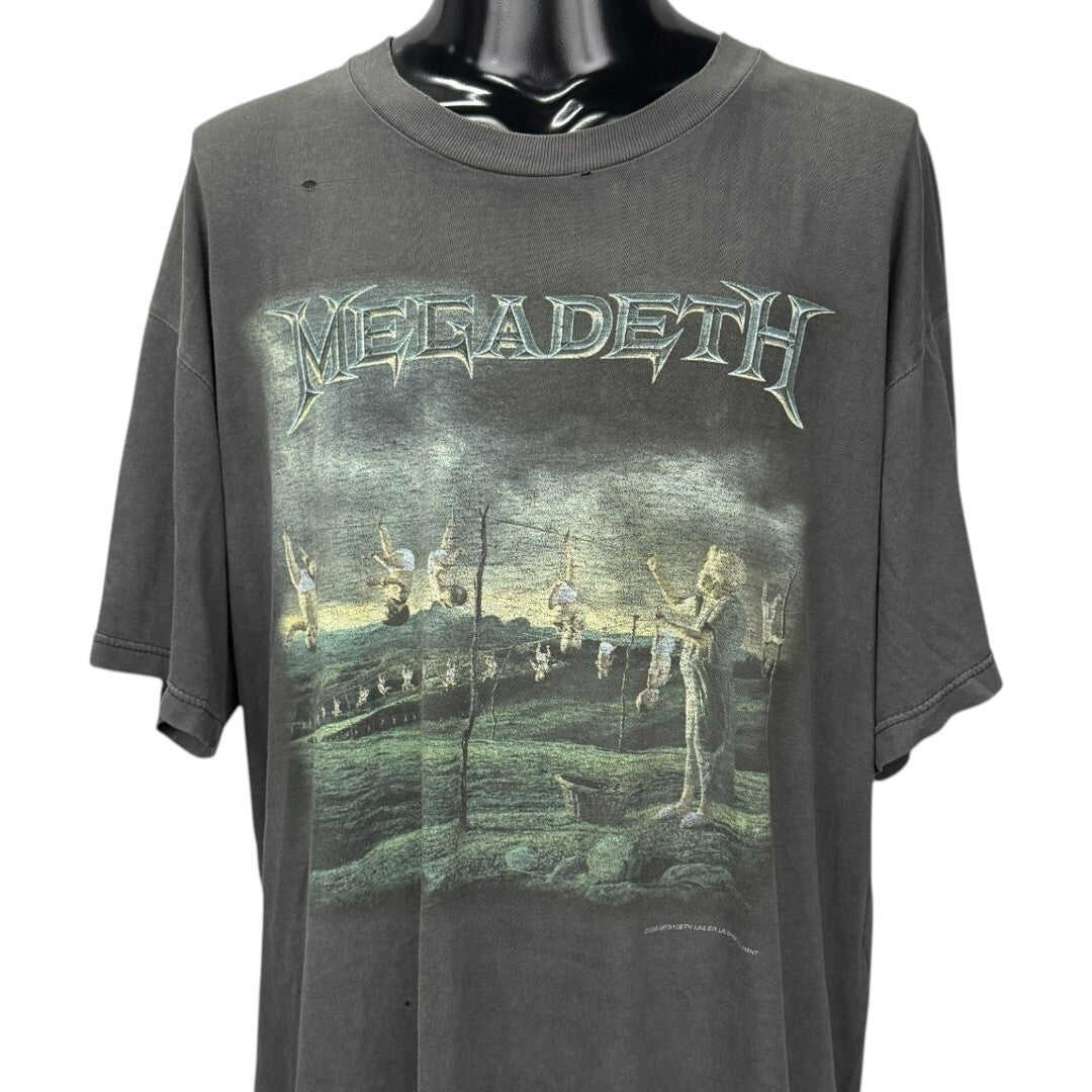 MEGADETH 90s "HUNG OUT TO DRY" Vintage T-Shirt Size XL