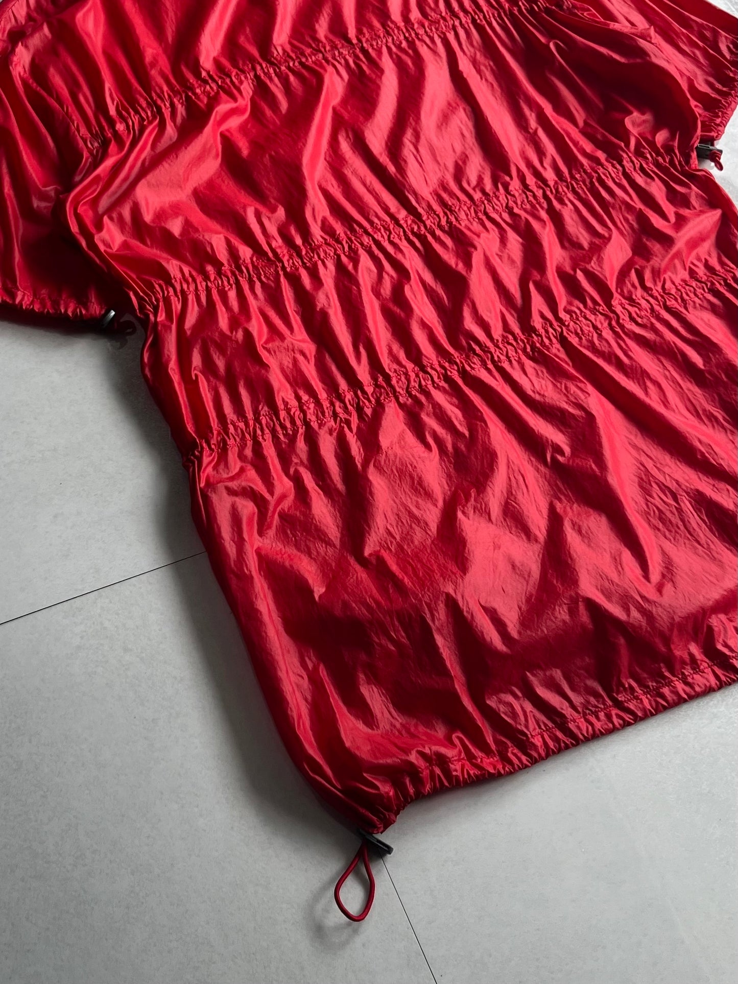 Raf Simons Red Nylon Long Sleeve Tee (08ss) Size 44