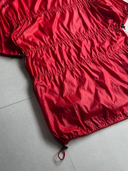 Raf Simons Red Nylon Long Sleeve Tee (08ss) Size 44