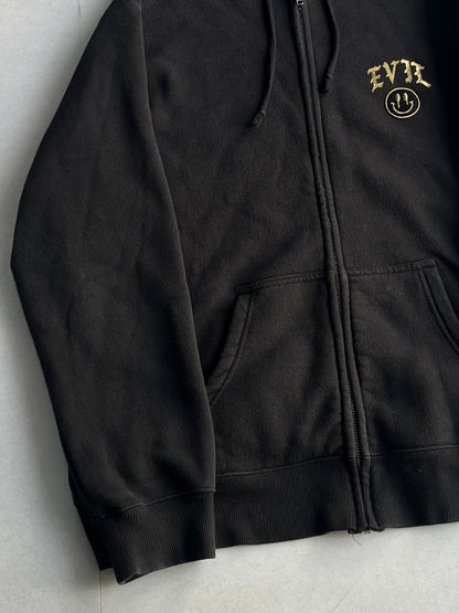 Vintage Milkboy Message Black Zip Hoodie Size XL