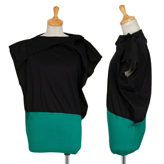 ISSEY MIYAKE Panelled Tank Top Black Polyester Size 3