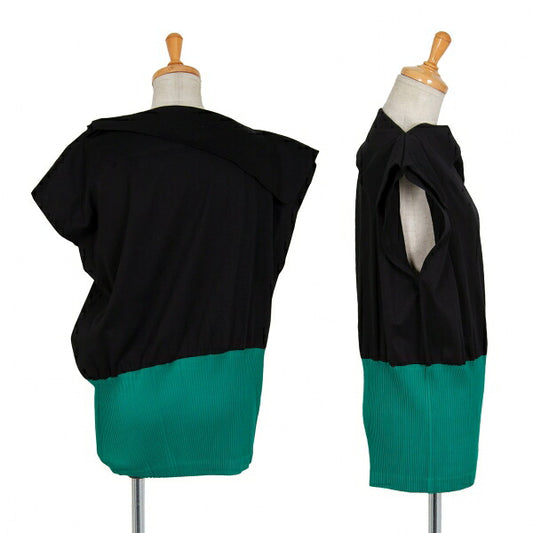 ISSEY MIYAKE Panelled Tank Top Black Polyester Size 3