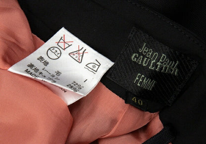 Jean Paul GAULTIER FEMME Wool Rayon Skirt Black Size 40