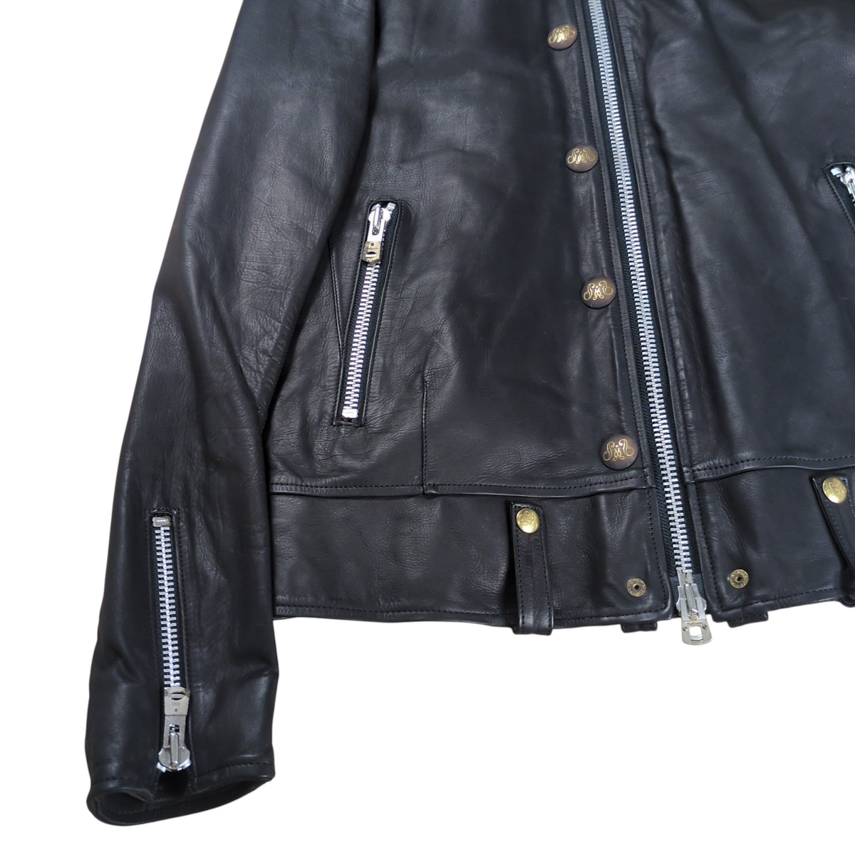 Takahiromiyashita The Soloist. Leather Bomber Jacket Size 52