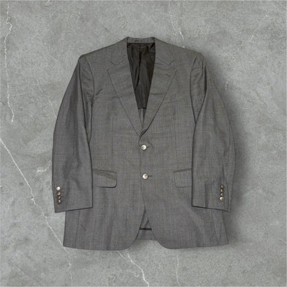 BURBERRY LONDON 00s Gray Wool/Silk Tailored Jacket