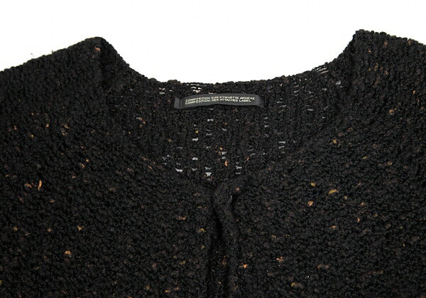 Y's Wool Blend Nep Knit Cardigan Black Size 3