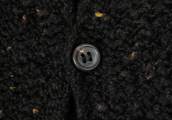 Y's Wool Blend Nep Knit Cardigan Black Size 3
