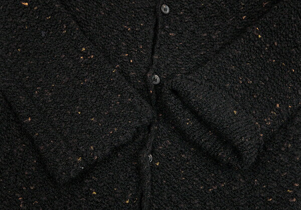 Y's Wool Blend Nep Knit Cardigan Black Size 3