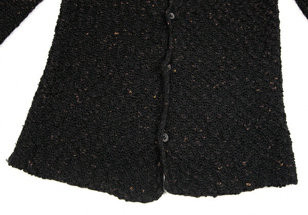 Y's Wool Blend Nep Knit Cardigan Black Size 3