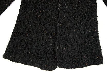 Y's Wool Blend Nep Knit Cardigan Black Size 3