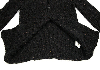 Y's Wool Blend Nep Knit Cardigan Black Size 3