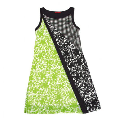 VIVIENNE TAM Paneled Print Powernet Dress White Multi Size 1
