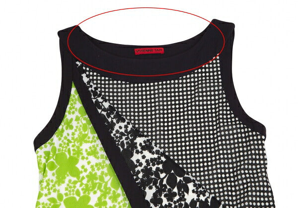 VIVIENNE TAM Paneled Print Powernet Dress White Multi Size 1