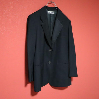 ISSEY MIYAKE 94AW Wool Silk Peak Lapel Blazer Black Size M