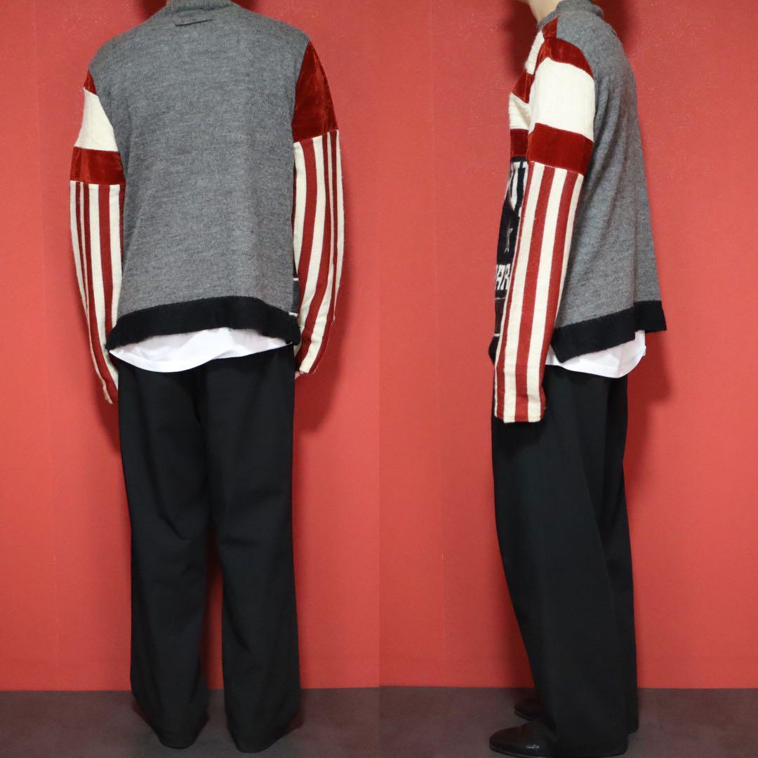 Jean Paul Gaultier HOMME Coated Paneled Knit Size 48