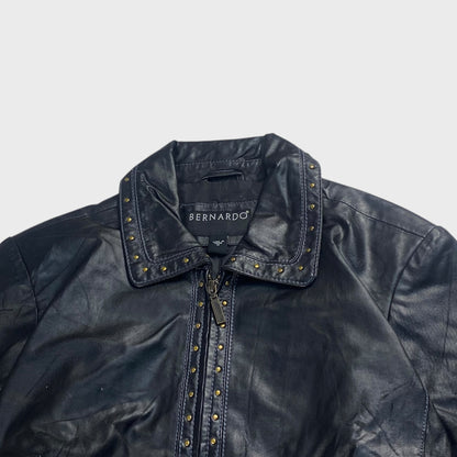 BERNARDO Leather Jacket Black Size L