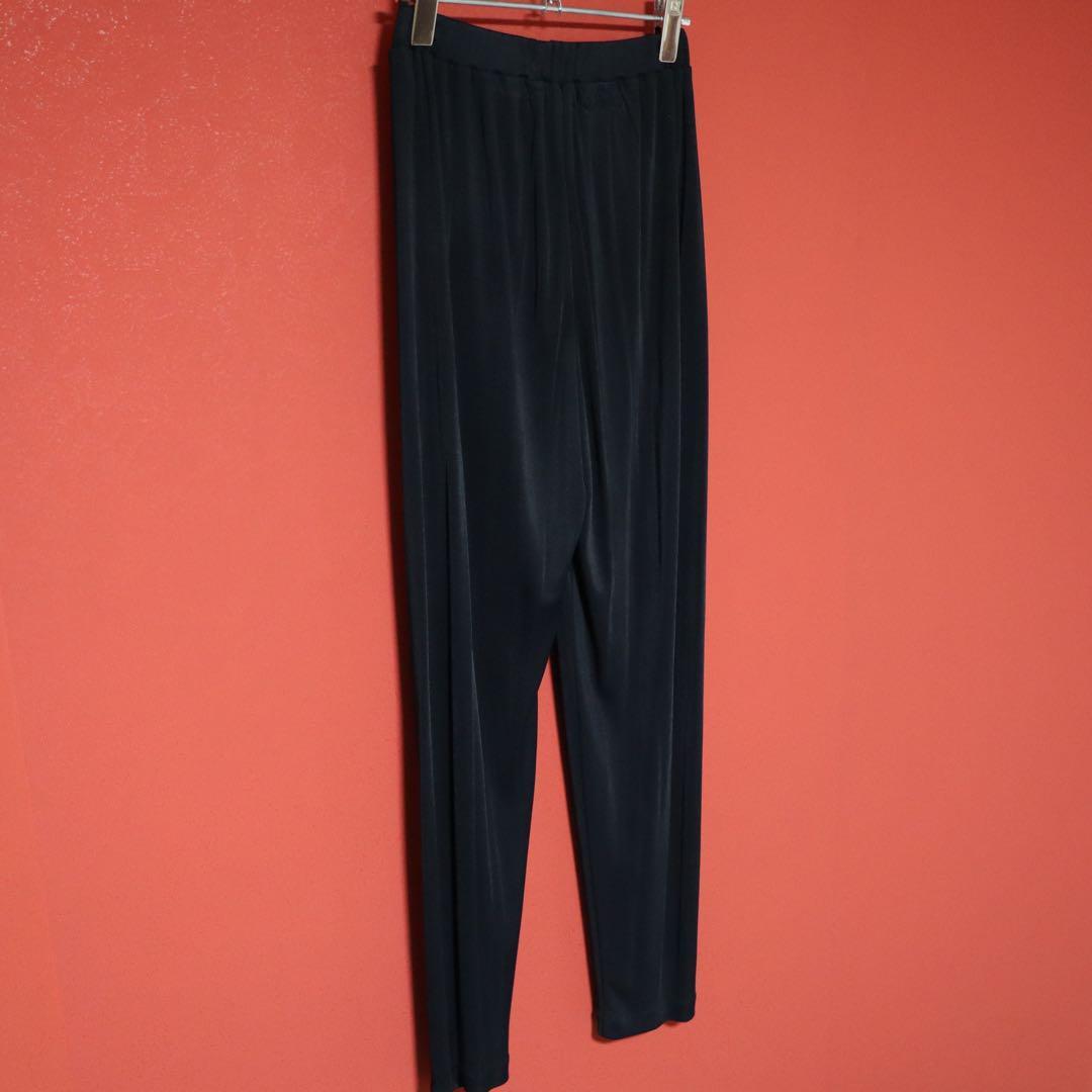 Issey Miyake 90s Rayon Lustrous Draped Pants Blue Size M