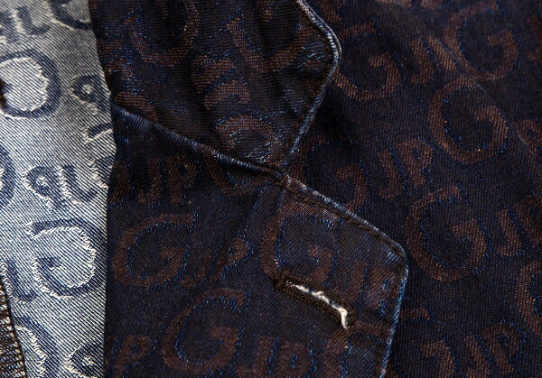 JPG by GAULTIER Lettering Jacquard Jacket Brown Size 48