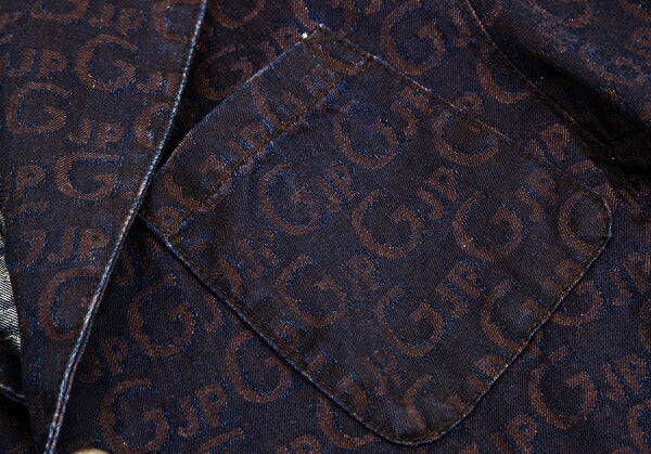 JPG by GAULTIER Lettering Jacquard Jacket Brown Size 48
