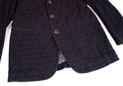 JPG by GAULTIER Lettering Jacquard Jacket Brown Size 48