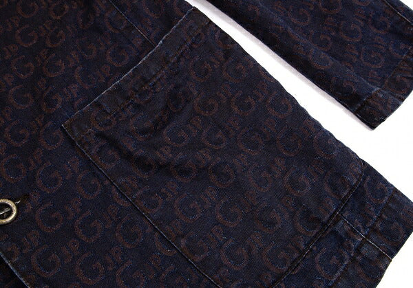 JPG by GAULTIER Lettering Jacquard Jacket Brown Size 48