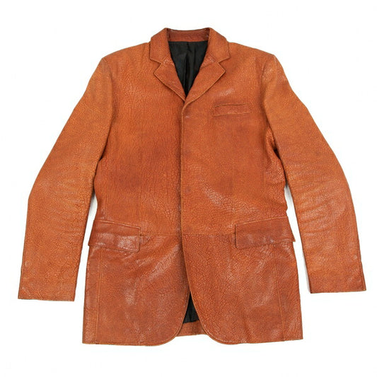 Jean Paul GAULTIER HOMME Brown Leather Jacket Size 48