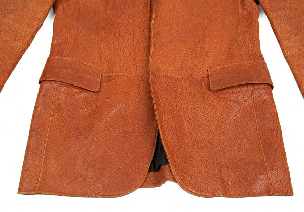 Jean Paul GAULTIER HOMME Brown Leather Jacket Size 48
