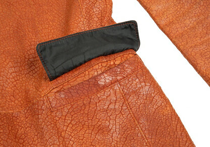 Jean Paul GAULTIER HOMME Brown Leather Jacket Size 48