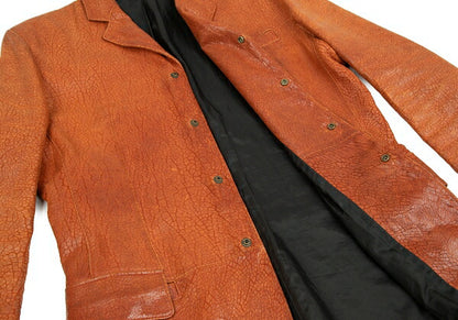 Jean Paul GAULTIER HOMME Brown Leather Jacket Size 48