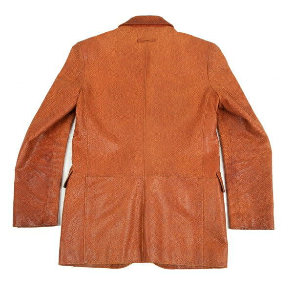 Jean Paul GAULTIER HOMME Brown Leather Jacket Size 48