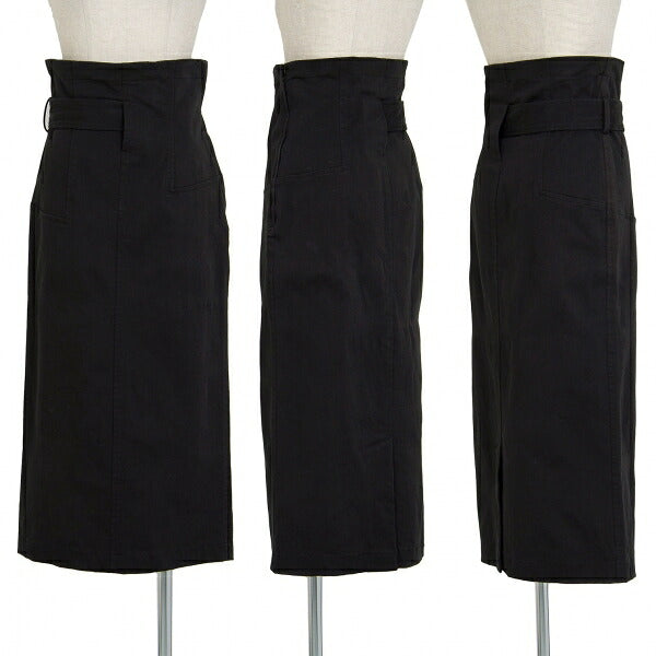 COMME des GARCONS Stretch Cotton Belt Skirt Black Size S