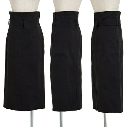 COMME des GARCONS Stretch Cotton Belt Skirt Black Size S