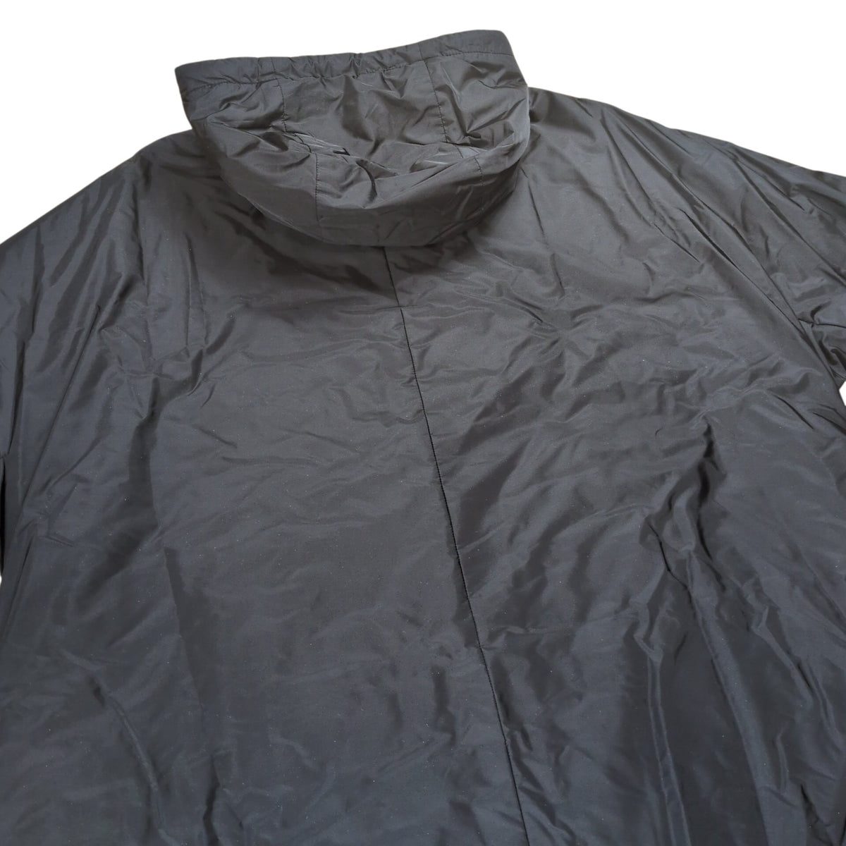 PRADA Black Quilted Zip Detail Nylon Padded Coat Size 36