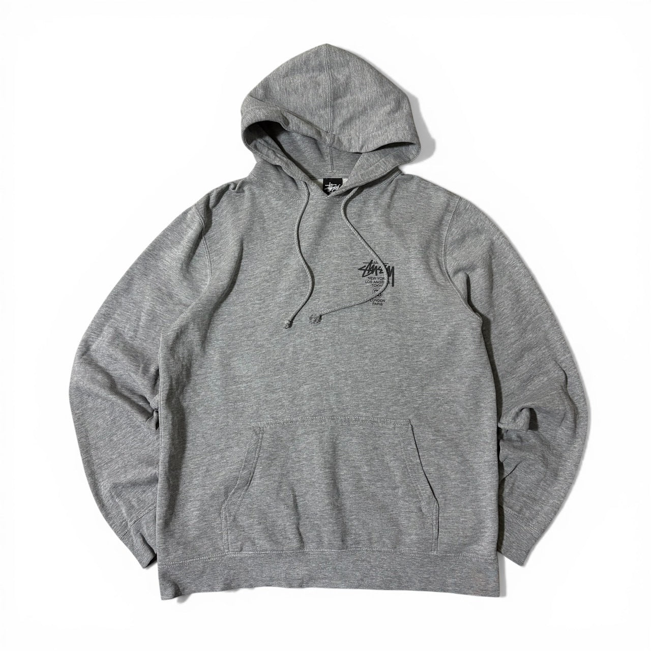 Vintage Stussy Gray Pullover Hoodie Size L
