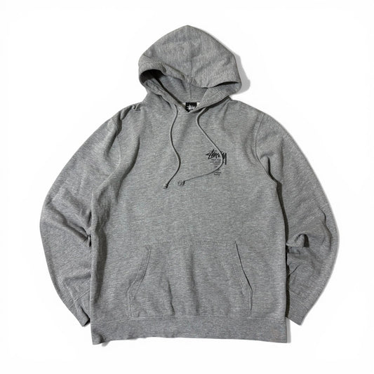 Vintage Stussy Gray Pullover Hoodie Size L