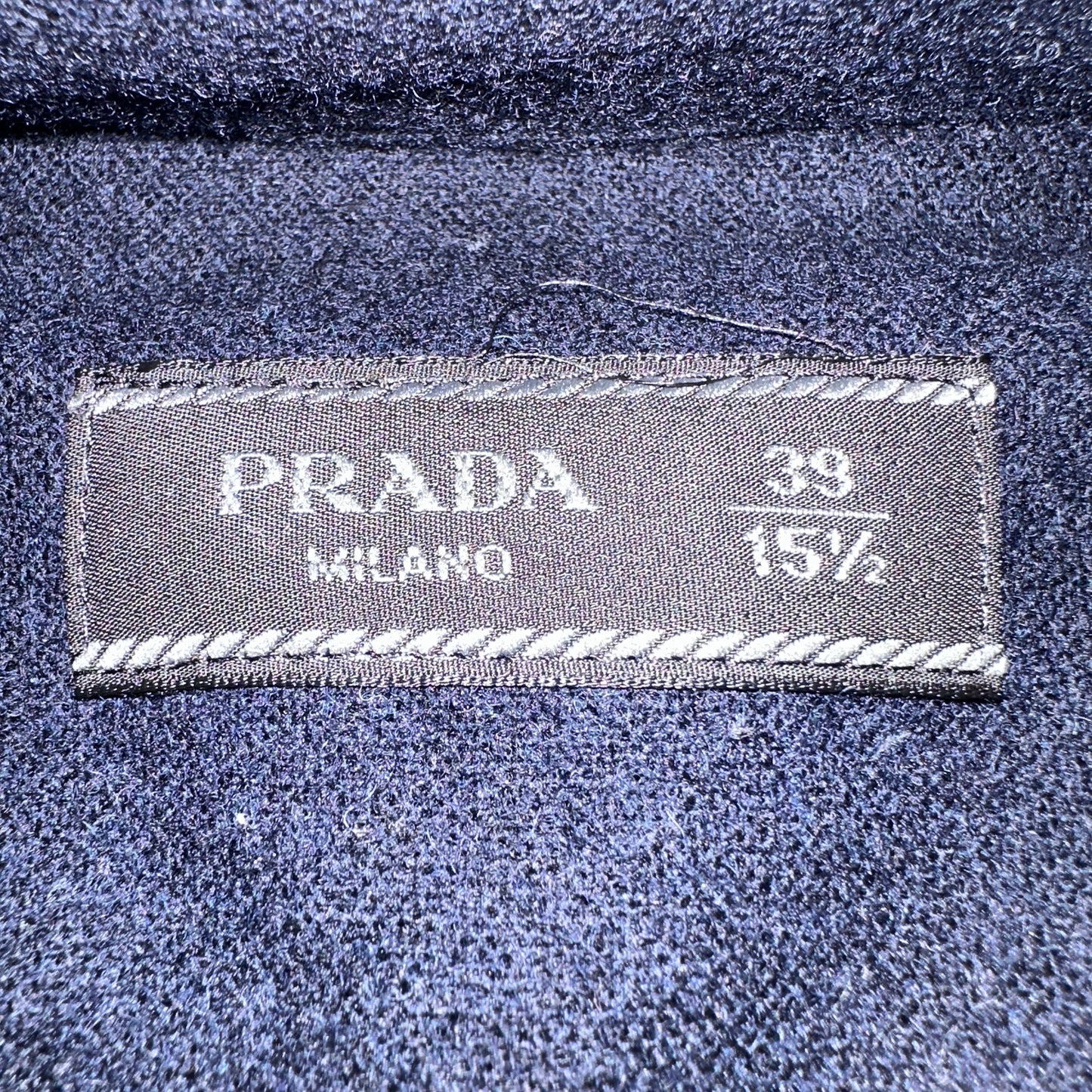PRADA Navy Wool Military Shirt
